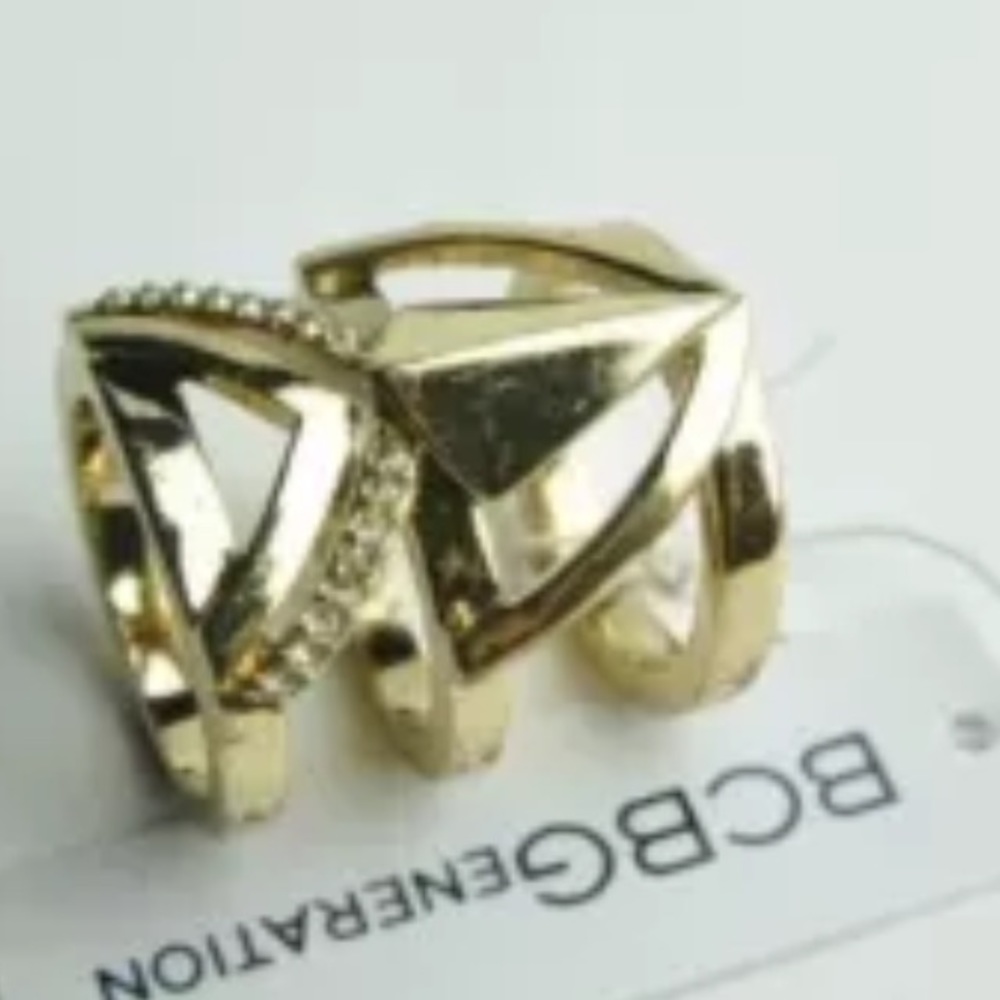 BCBGENERATION TRIPLE RING GOLD TONED BOHO STYLE - Picture 4 of 4
